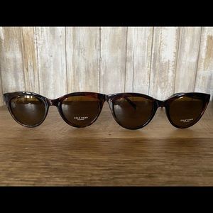 2 pair of New Cole Haan Polarized Tortoise Shell Sunglasses